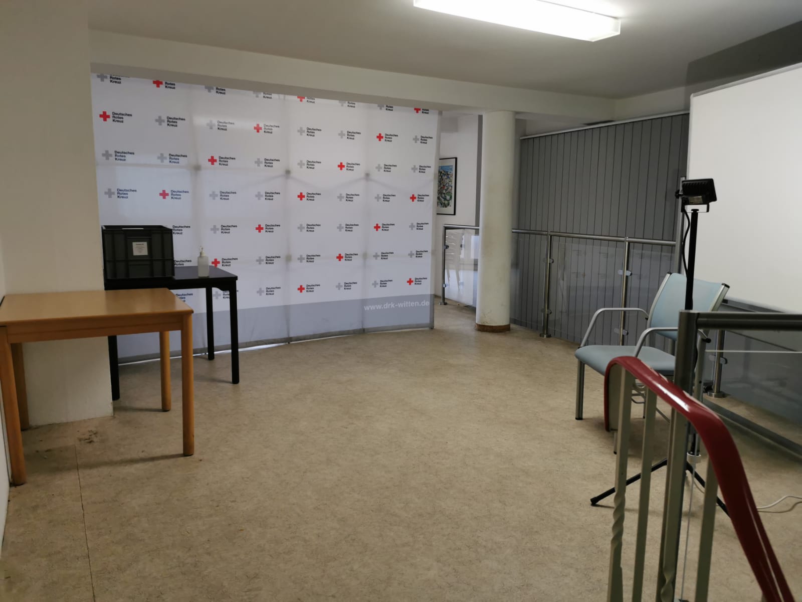 Blick in das Corona-Test-Zentrum